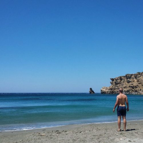 On the beach of Triopetra, Crete