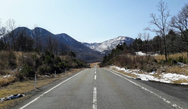 A road close to Kokonoe, Kumamoto 